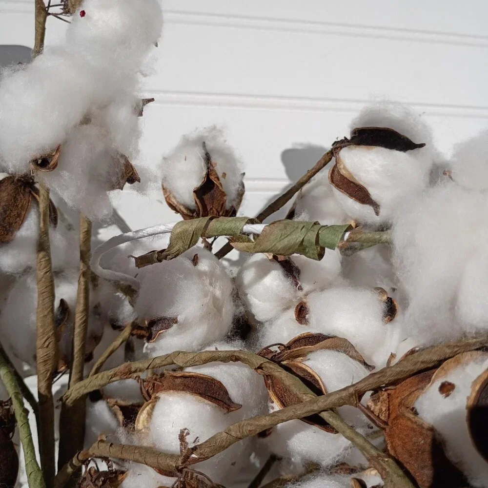 9 Pc Artificial Cotton Stems 24-26